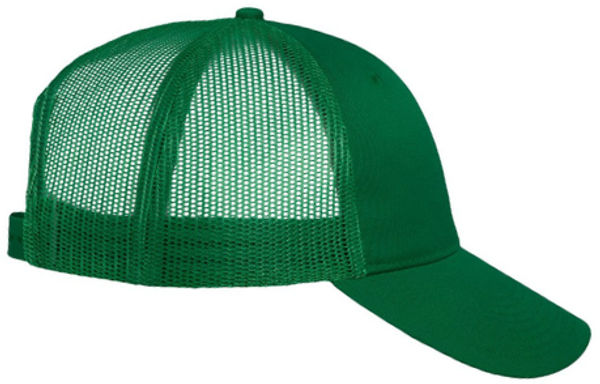 An image of a Custom Valucap Mesh Back Trucker Cap in Kelly!