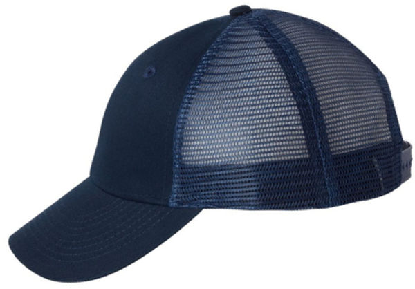An image of a Custom Valucap Mesh Back Trucker Cap in Navy!