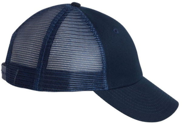 An image of a Custom Valucap Mesh Back Trucker Cap in Navy!