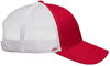 An image of a Custom Valucap Mesh Back Trucker Cap in Red/White!