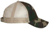 An image of a Custom Valucap Sandwich Trucker Cap in Green Camo/Tan!