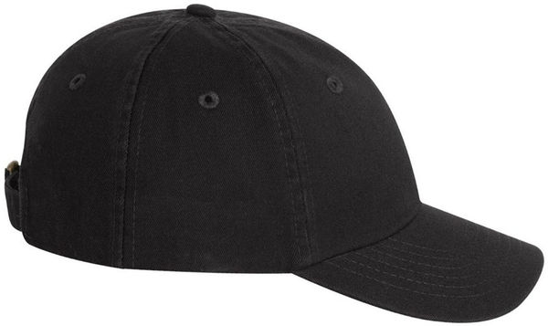 An image of a Custom Valucap Small Fit Bio Washed Dad's Cap in Black!
