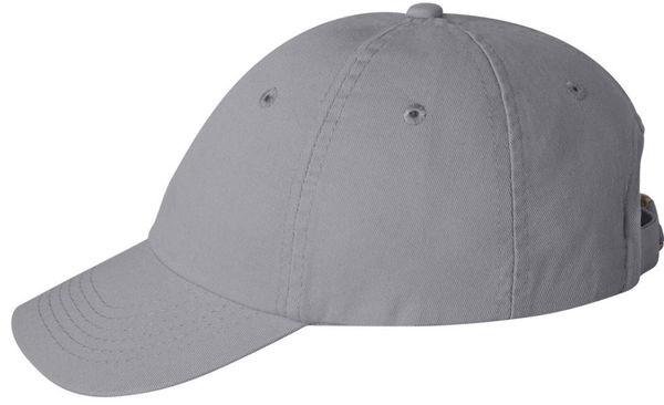 An image of a Custom Valucap Small Fit Bio Washed Dad's Cap in Grey!