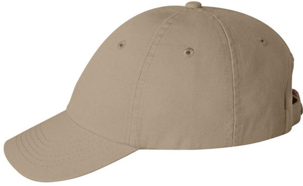 An image of a Custom Valucap Small Fit Bio Washed Dad's Cap in Khaki!