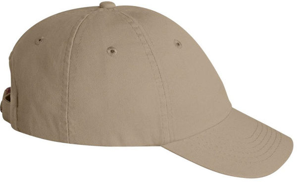 An image of a Custom Valucap Small Fit Bio Washed Dad's Cap in Khaki!