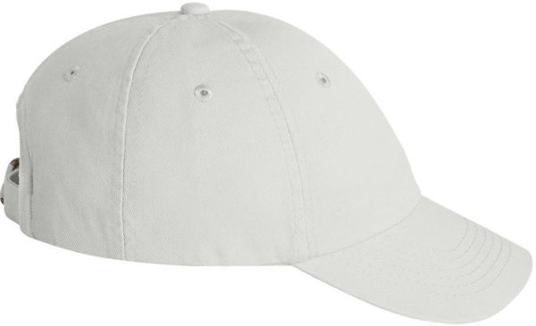An image of a Custom Valucap Small Fit Bio Washed Dad's Cap in White!