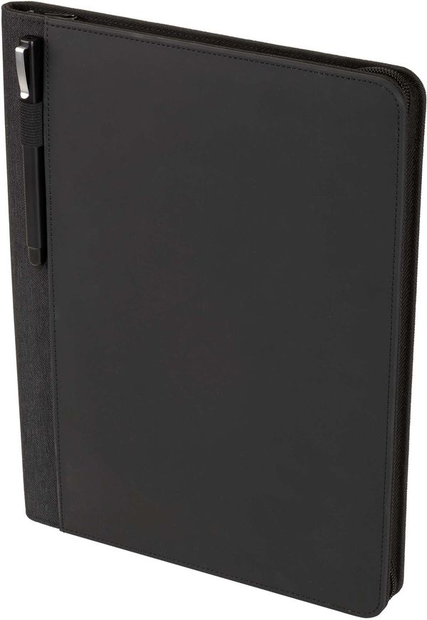 An image of a Custom Vienna Heathered Zippered Padfolio!