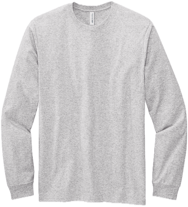 Am image of a Custom Volunteer Knitwear All American Long Sleeve Tee in Athletic Heather!
