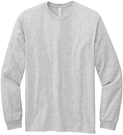 Am image of a Custom Volunteer Knitwear All American Long Sleeve Tee in Athletic Heather!