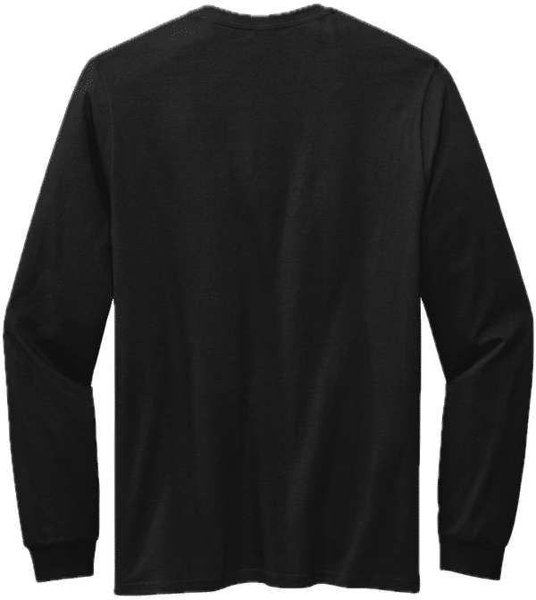 Am image of a Custom Volunteer Knitwear All American Long Sleeve Tee in Deep Black!