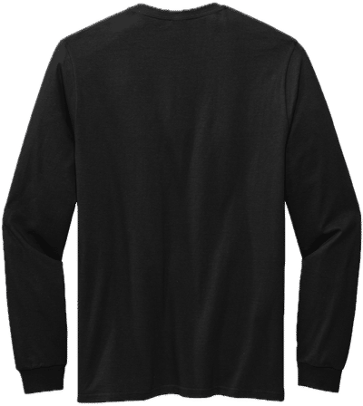 Am image of a Custom Volunteer Knitwear All American Long Sleeve Tee in Deep Black!