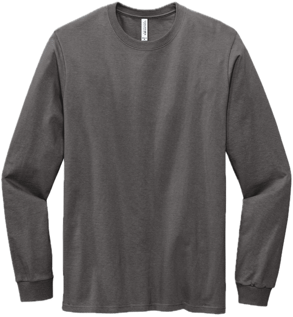 An image of a Custom Volunteer Knitwear All American Long Sleeve Tee in Grey Steel!