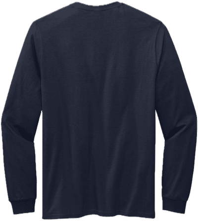 Am image of a Custom Volunteer Knitwear All American Long Sleeve Tee in Strong Navy!