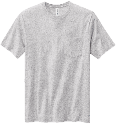 Am image of a Custom Volunteer Knitwear All American Pocket Tee in Athletic Heather!