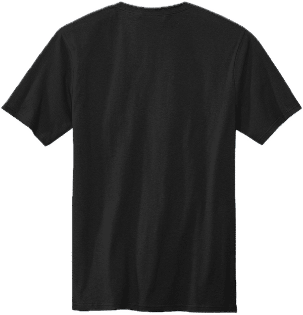 Am image of a Custom Volunteer Knitwear All American Pocket Tee in Deep Black!