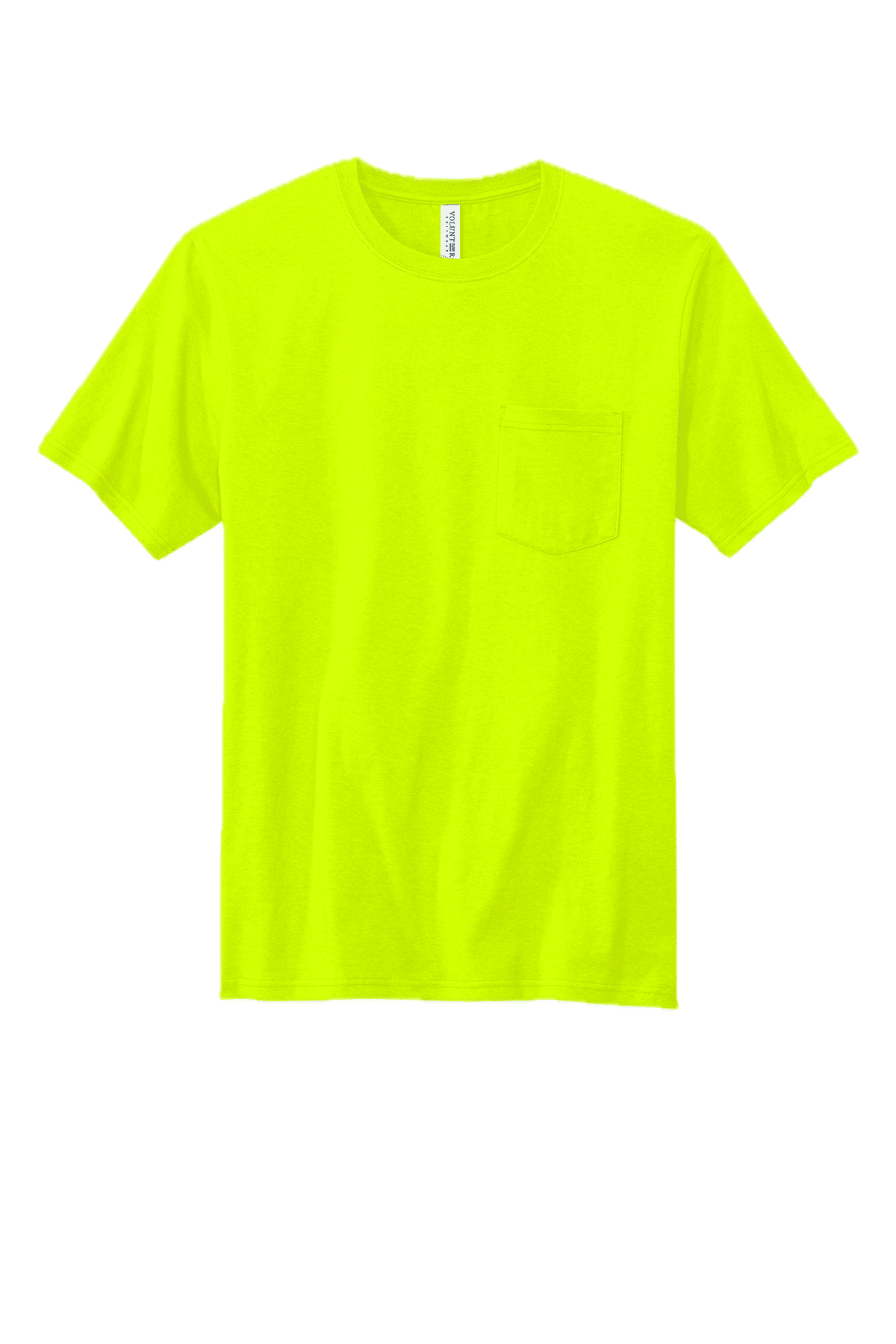 Volunteer Knitwear All American Pocket Tee in Safety Green