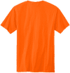 Am image of a Custom Volunteer Knitwear All American Pocket Tee in Safety Orange!