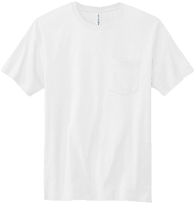Am image of a Custom Volunteer Knitwear All American Pocket Tee in White!