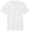 Am image of a Custom Volunteer Knitwear All American Pocket Tee in White!