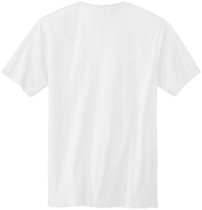 Am image of a Custom Volunteer Knitwear All American Pocket Tee in White!