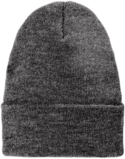 Am image of a Custom Volunteer Knitwear Chore Beanie in Dark Heather Grey!