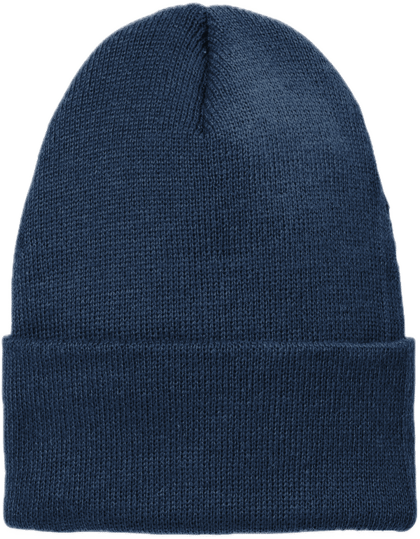 Am image of a Custom Volunteer Knitwear Chore Beanie in True Navy!