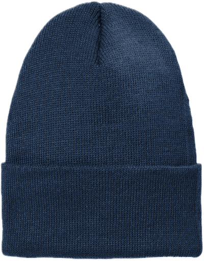 Am image of a Custom Volunteer Knitwear Chore Beanie in True Navy!