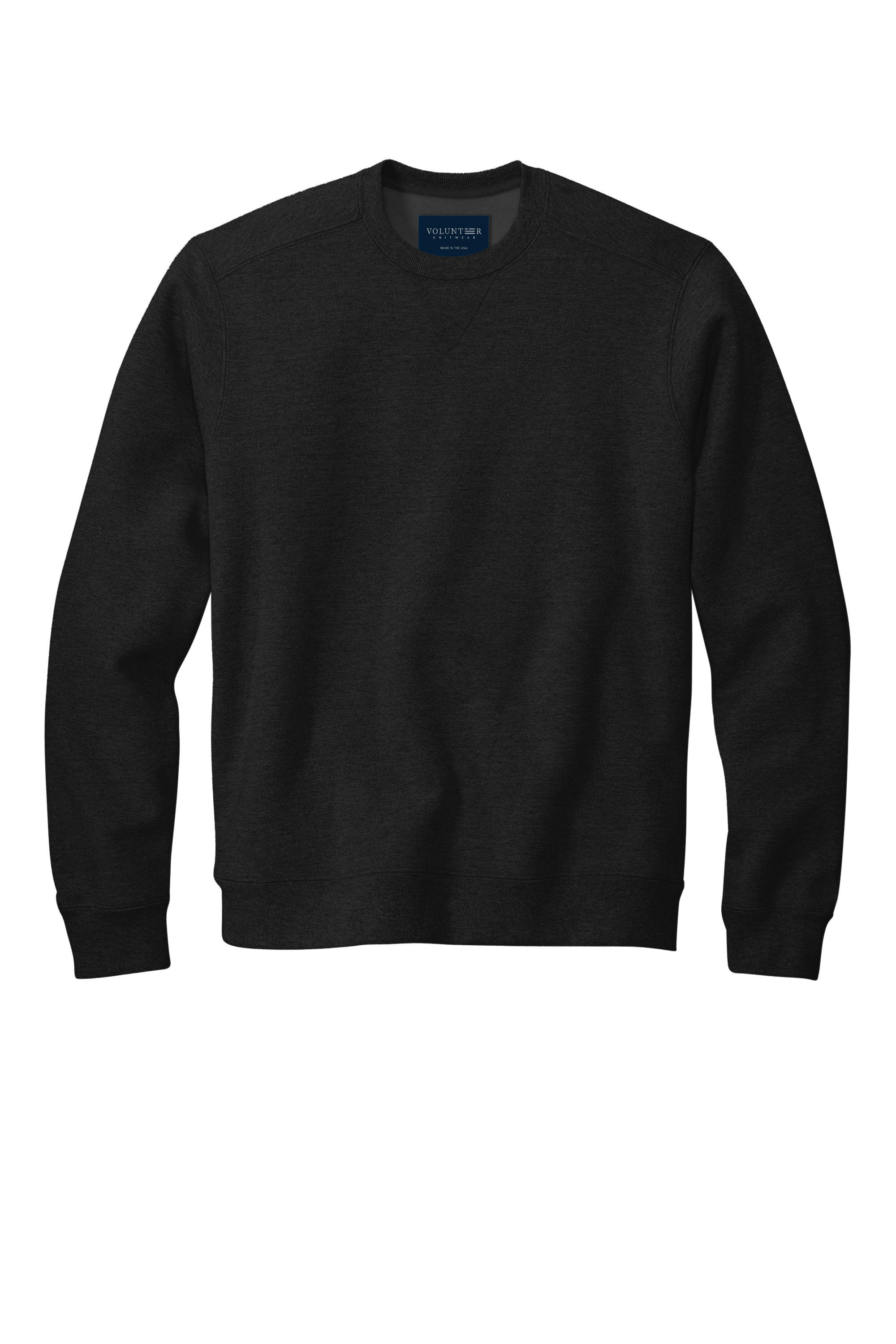 Volunteer Knitwear Chore Fleece Crewneck in Black