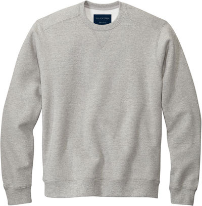 Am image of a Custom Volunteer Knitwear Chore Fleece Crewneck in Heather Grey!