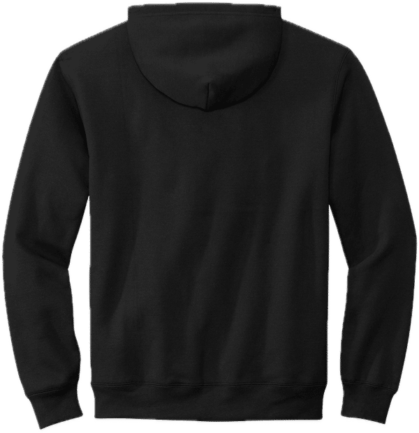 Am image of a Custom Volunteer Knitwear Chore Fleece Full Zip Hoodie in Deep Black!