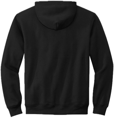 Am image of a Custom Volunteer Knitwear Chore Fleece Full Zip Hoodie in Deep Black!