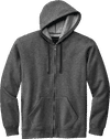 Am image of a Custom Volunteer Knitwear Chore Fleece Pullover Hoodie in Charcoal Heather!