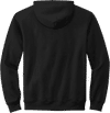 Am image of a Custom Volunteer Knitwear Chore Fleece Pullover Hoodie in Deep Black!