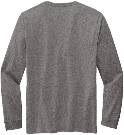 Am image of a Custom Volunteer Knitwear Chore Long Sleeve Tee in Dark Heather Grey!