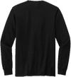 Am image of a Custom Volunteer Knitwear Chore Long Sleeve Tee in Deep Black!