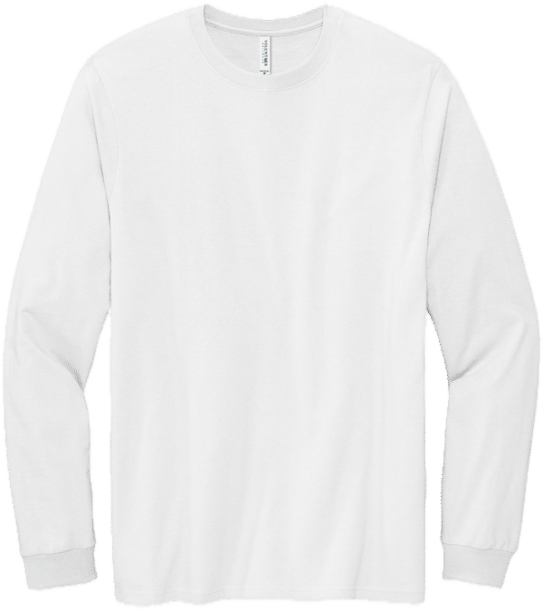 Am image of a Custom Volunteer Knitwear Chore Long Sleeve Tee in White!