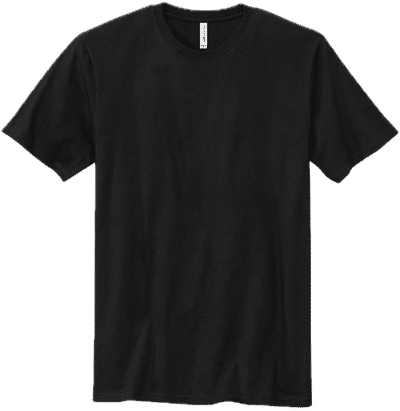 Am image of a Custom Volunteer Knitwear Chore Tee in Deep Black!
