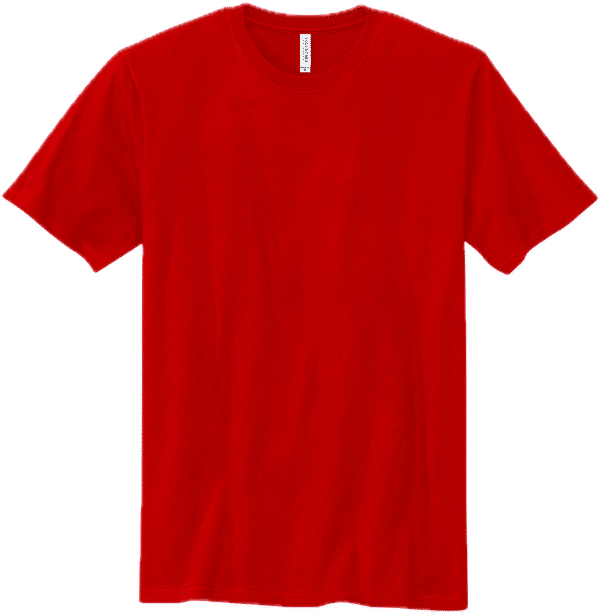 Am image of a Custom Volunteer Knitwear Chore Tee in Flag Red!