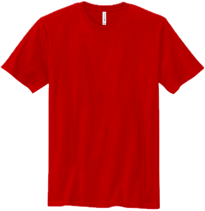 Am image of a Custom Volunteer Knitwear Chore Tee in Flag Red!