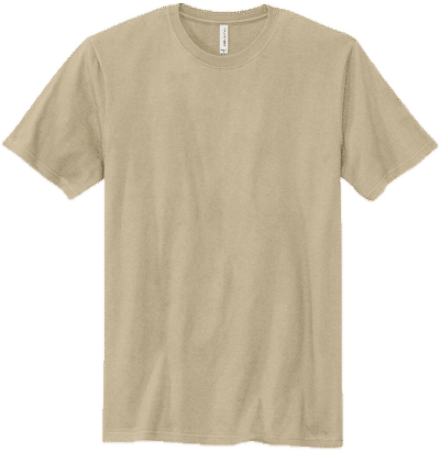 Am image of a Custom Volunteer Knitwear Chore Tee in Sand Dune!