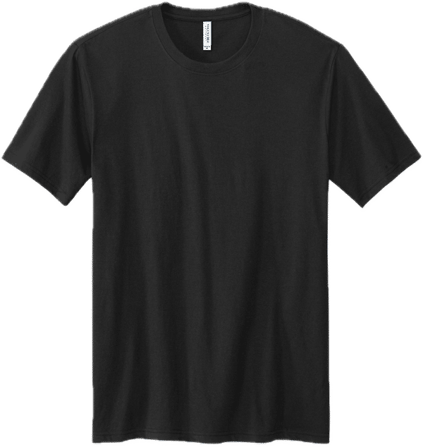 Am image of a Custom Volunteer Knitwear Tri Tee in Deep Black solid!
