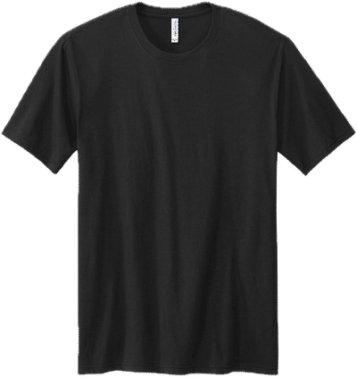 Am image of a Custom Volunteer Knitwear Tri Tee in Deep Black solid!