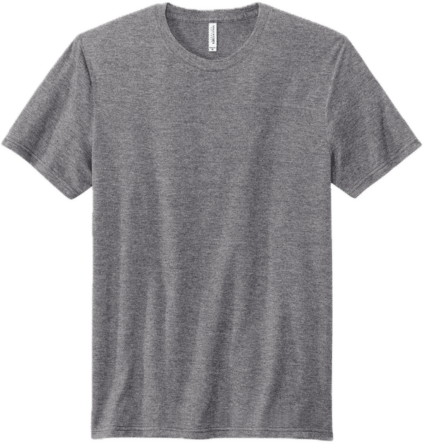 Am image of a Custom Volunteer Knitwear Tri Tee in Grey Heather!