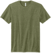 Am image of a Custom Volunteer Knitwear Tri Tee in Military Green Heather!