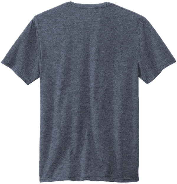 Am image of a Custom Volunteer Knitwear Tri Tee in Navy Heather!