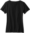 Am image of a Custom Volunteer Knitwear Womens Daily V Neck Tee in Deep Black!