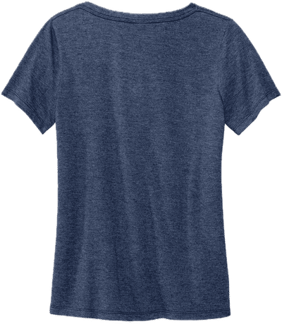 Am image of a Custom Volunteer Knitwear Womens Daily V Neck Tee in Heather Navy!