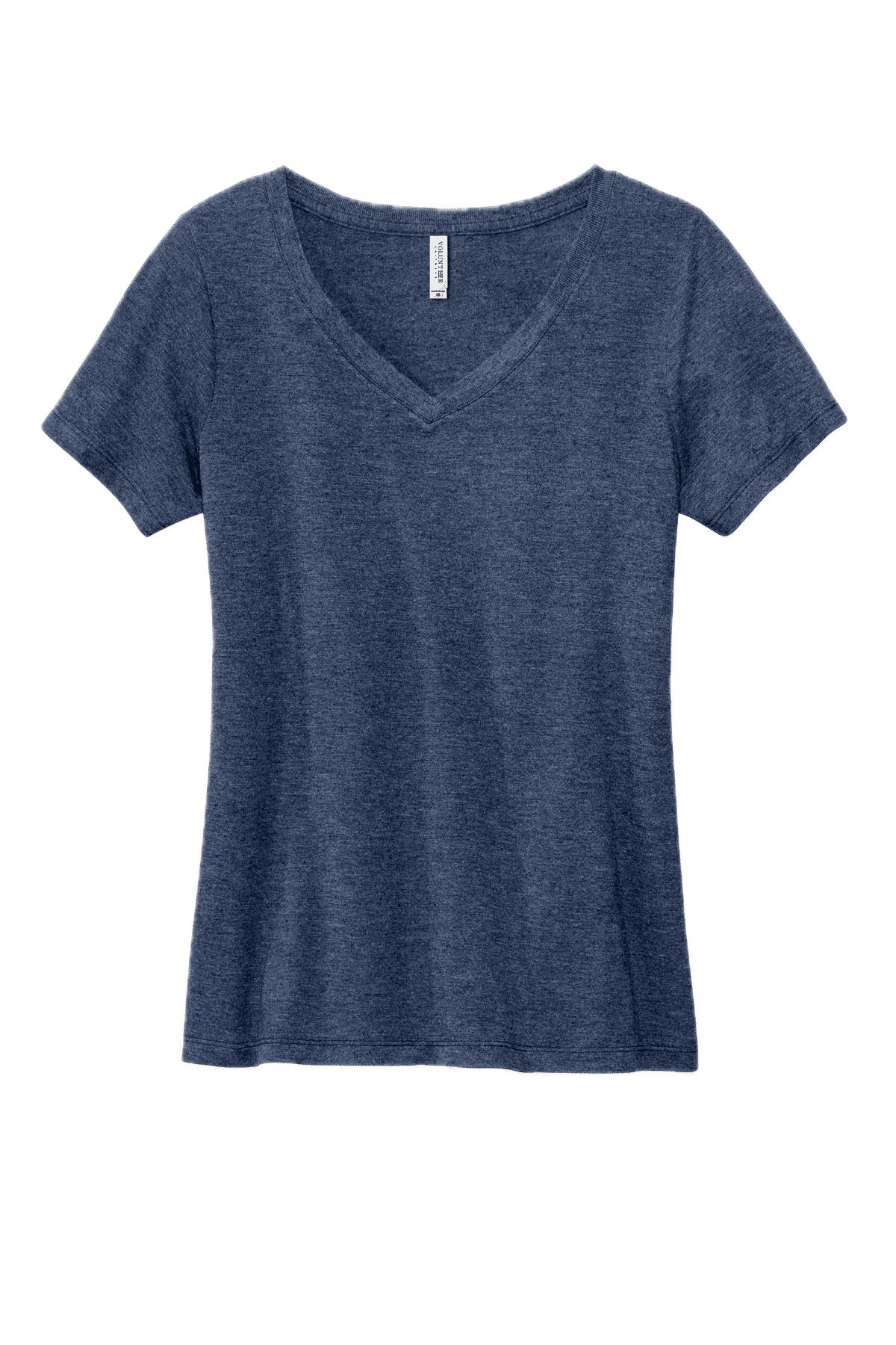 Volunteer Knitwear Womens Daily V Neck Tee in Heather Navy