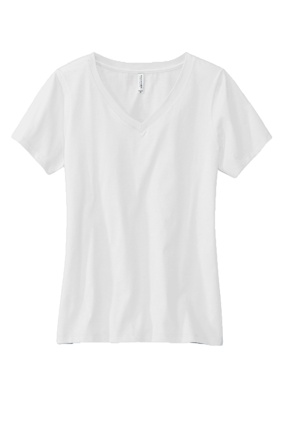 Volunteer Knitwear Womens Daily V Neck Tee in White