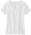 Am image of a Custom Volunteer Knitwear Womens Daily V Neck Tee in White!